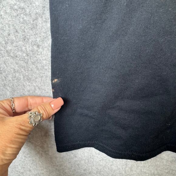 Nirvana Black T-Shirt Mens Medium Graphic Band Grunge Y2K 90s 100% Cotton Smile - Picture 6 of 7